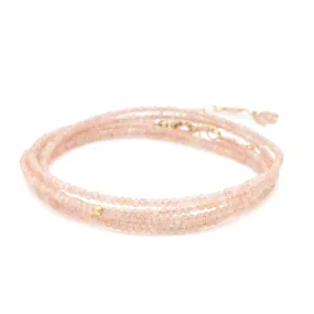 Blush Moonstone Wrap Bracelet - Necklace