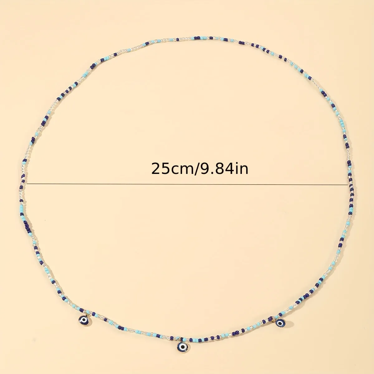 Boho Multilayer Elastic Anklets with Demon Metal Beads