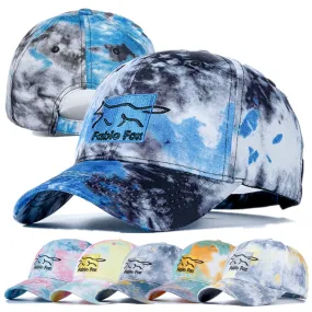 Brand Cotton Hats For Women Fashion Fox Letter Embroidered Tie Dye Baseball Cap Adjustable Outdoor Female Streetwear Hat