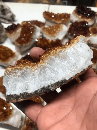 Brazilian Citrine Geode Rough Crystal Mineral Specimen