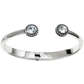 Brighton | Twinkle Open Hinged Bangle Bracelet in Silver Tone