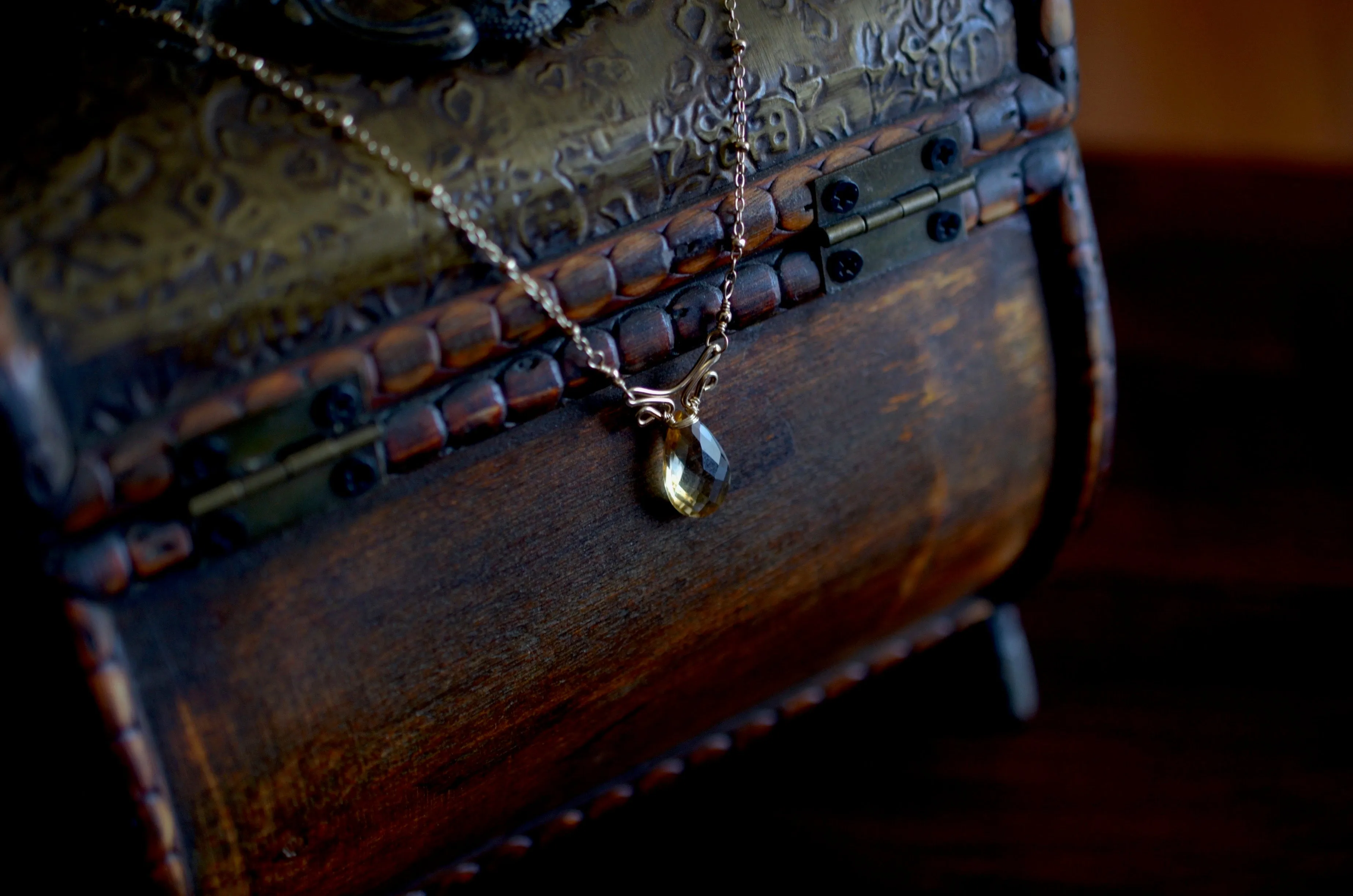 Camila - Citrine, 14k Gold Filled Necklace