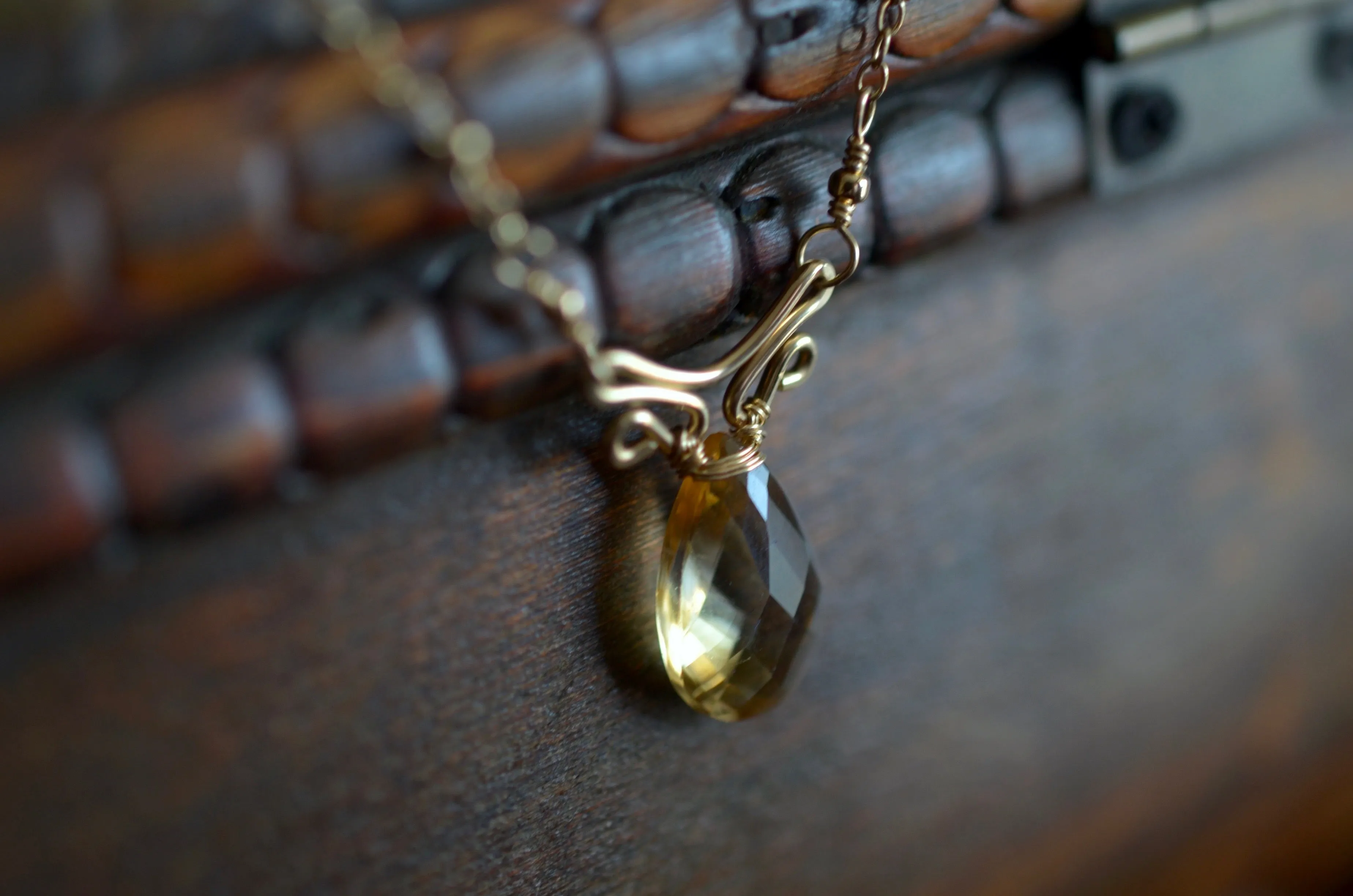 Camila - Citrine, 14k Gold Filled Necklace