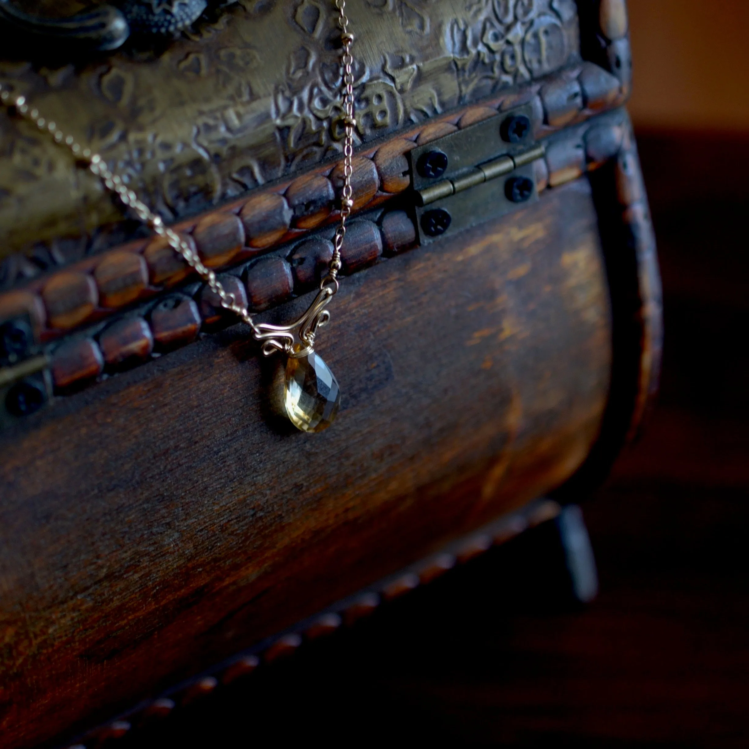 Camila - Citrine, 14k Gold Filled Necklace