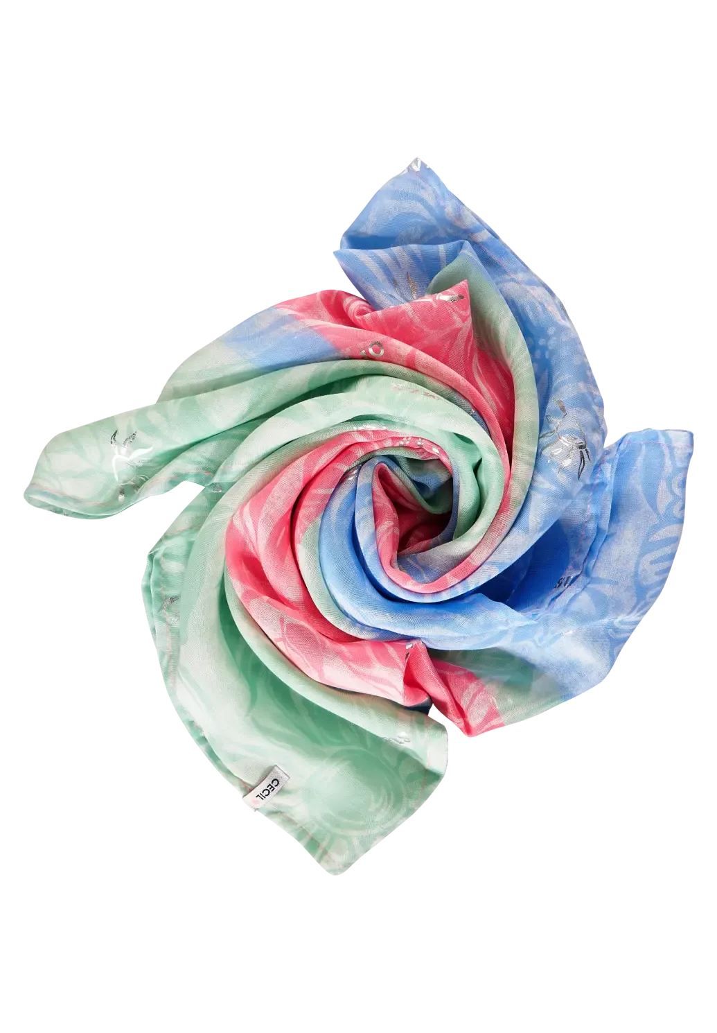 Cecil summer pastel foil print scarf 572123