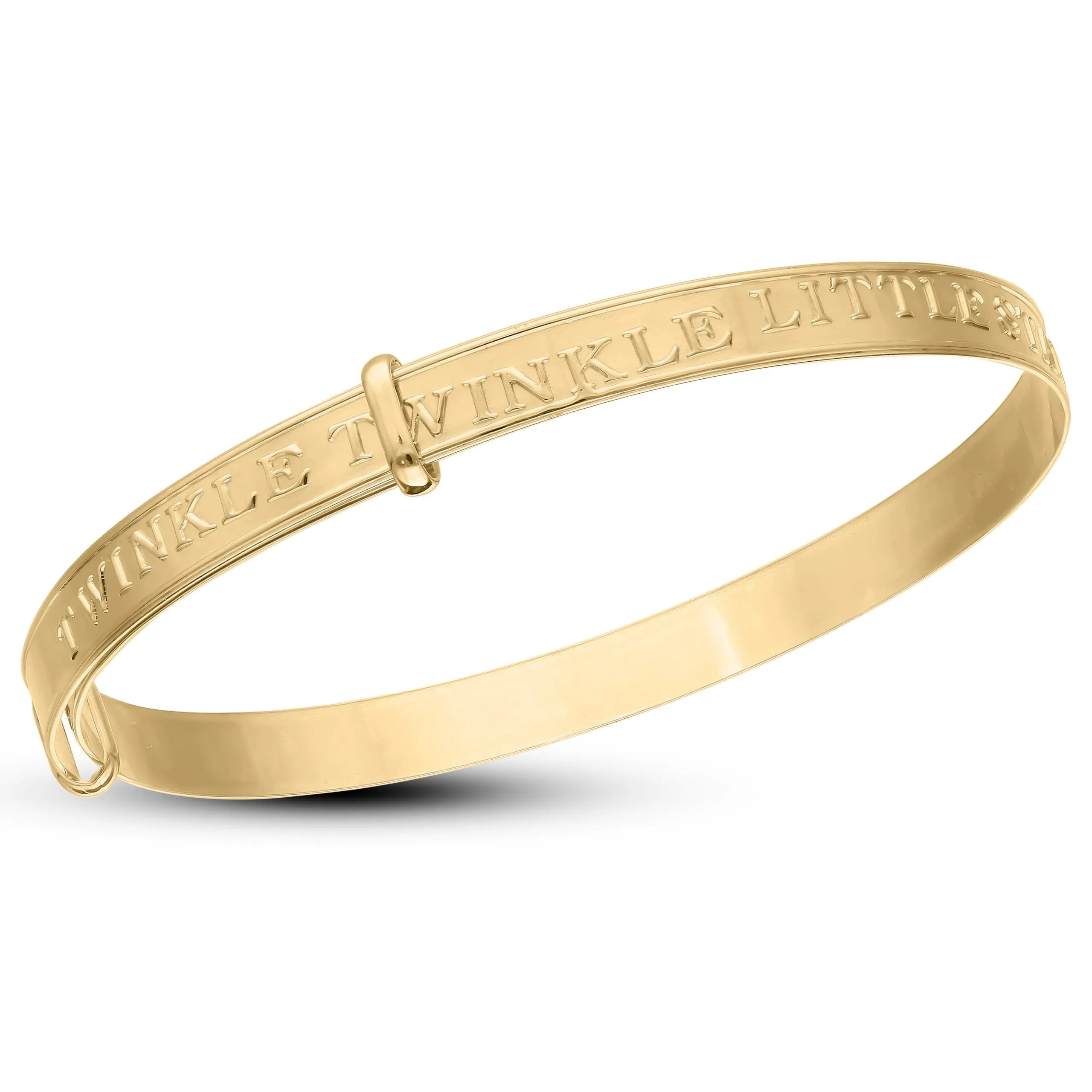 Children's 9ct Gold ”Twinkle Twinkle Little Star” Bangle (0-3 years)