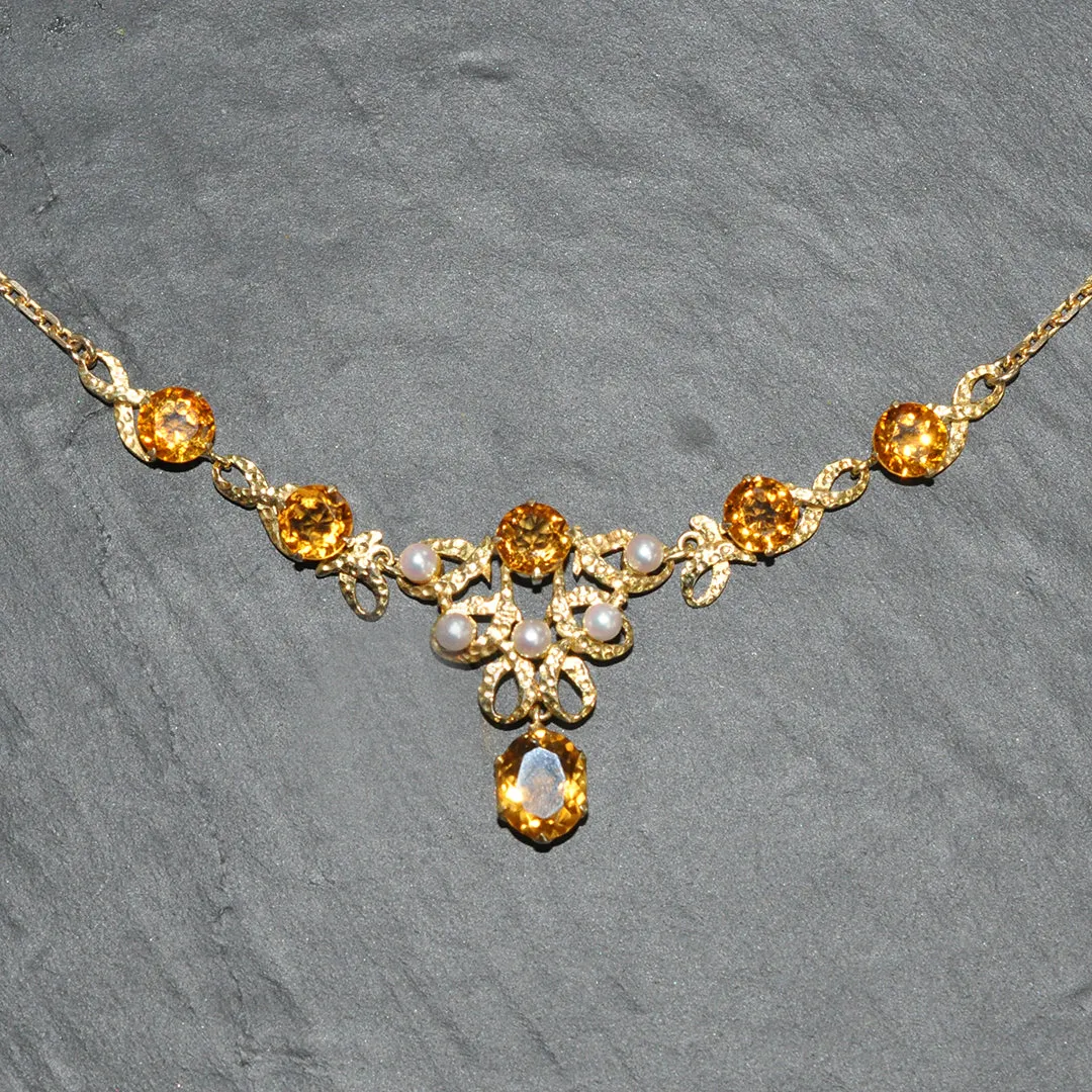 Citrine & Pearl Necklace