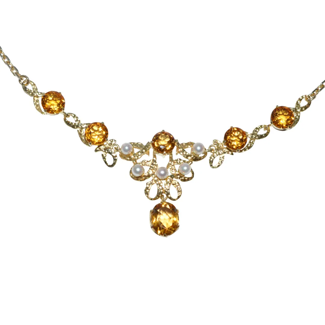 Citrine & Pearl Necklace