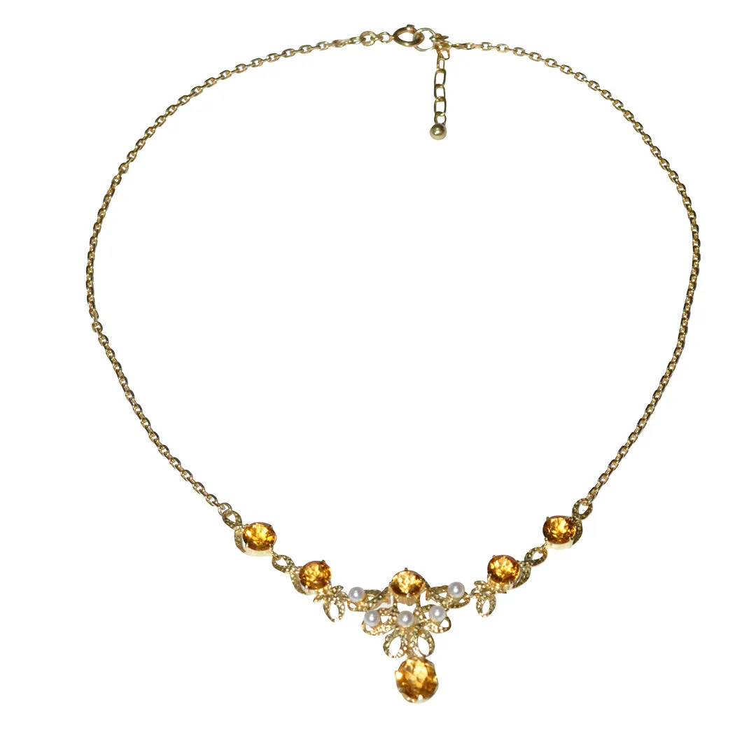 Citrine & Pearl Necklace