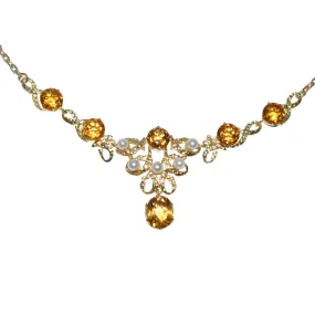 Citrine & Pearl Necklace