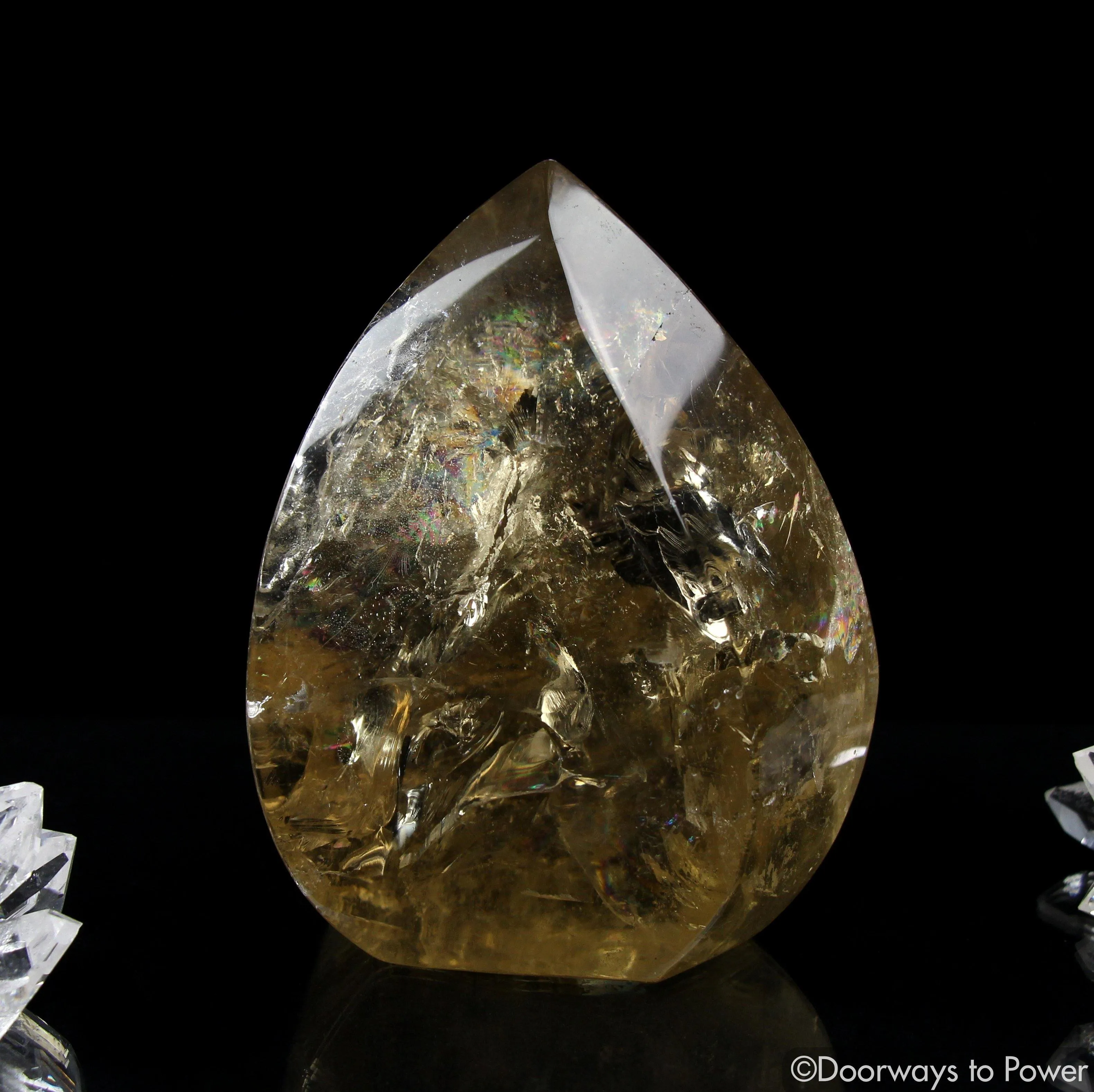 Citrine Quartz Crystal Flame 'Golden Stone of Wealth'  Blessed & Energized