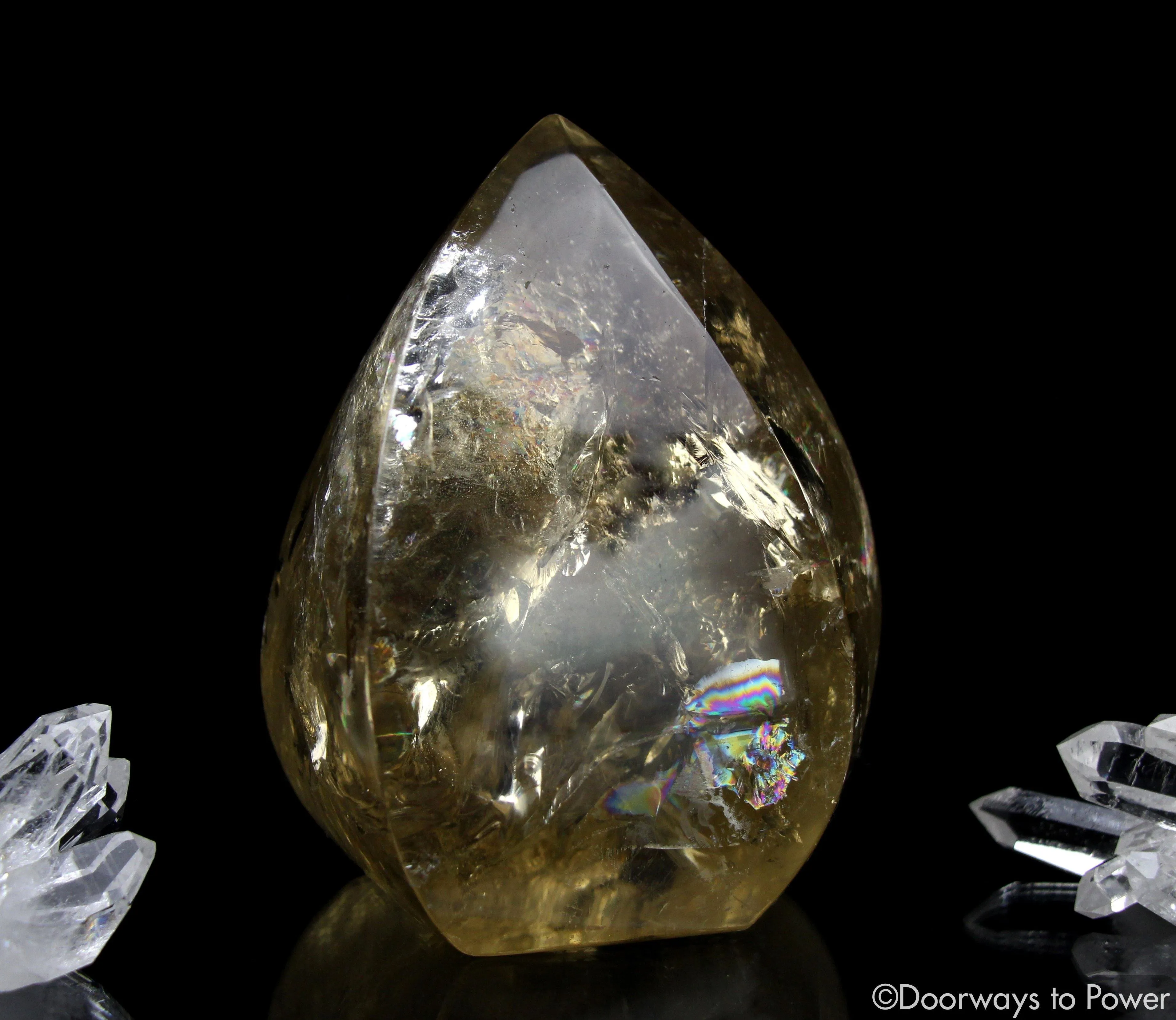 Citrine Quartz Crystal Flame 'Golden Stone of Wealth'  Blessed & Energized