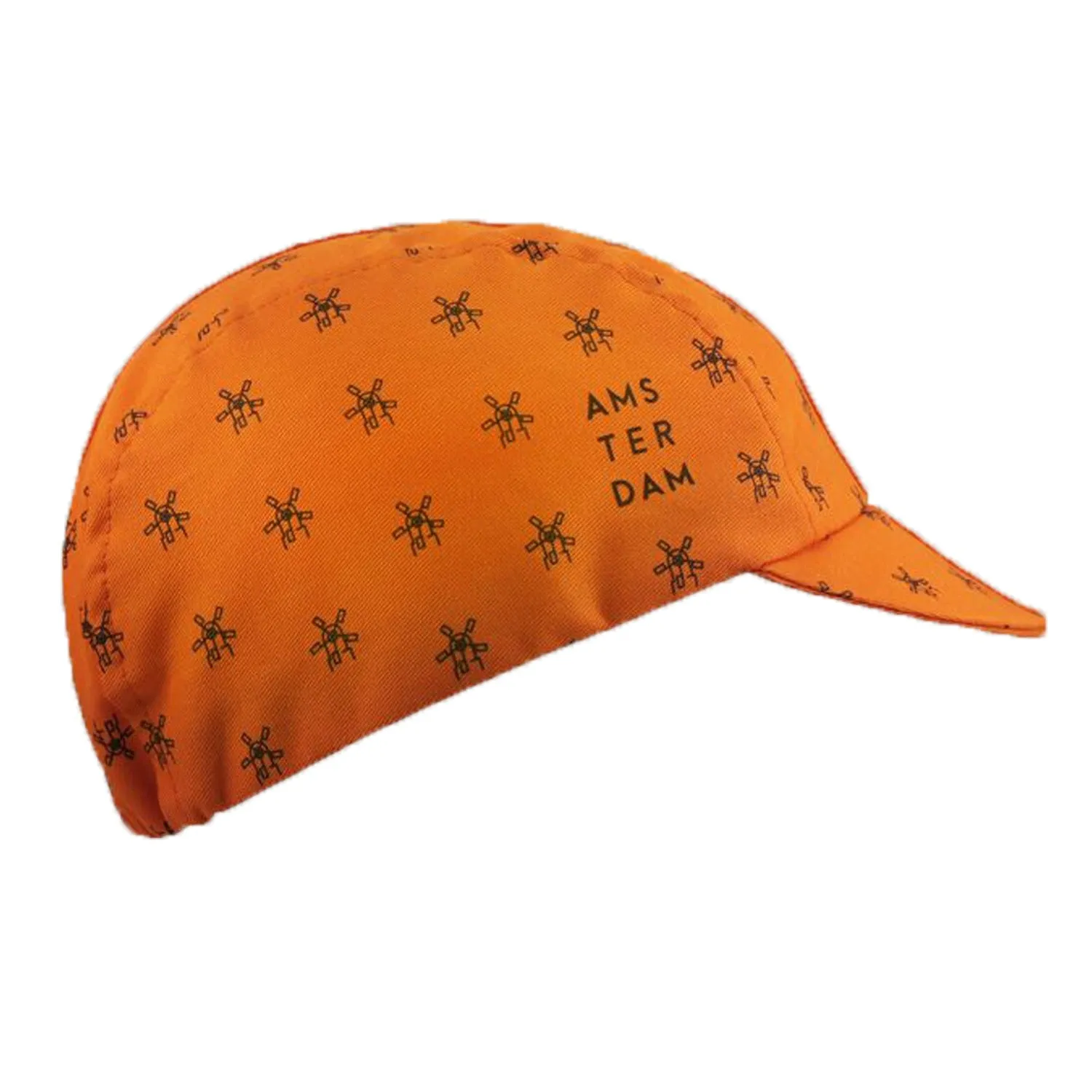 Classic Windmill Orange Polyester/Fleece Cycling Cap Road Bike Quick Drying Sports Hats Moisture Wicking Men And Women Wear