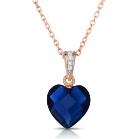 Coeur Sapphire Blue Heart Necklace