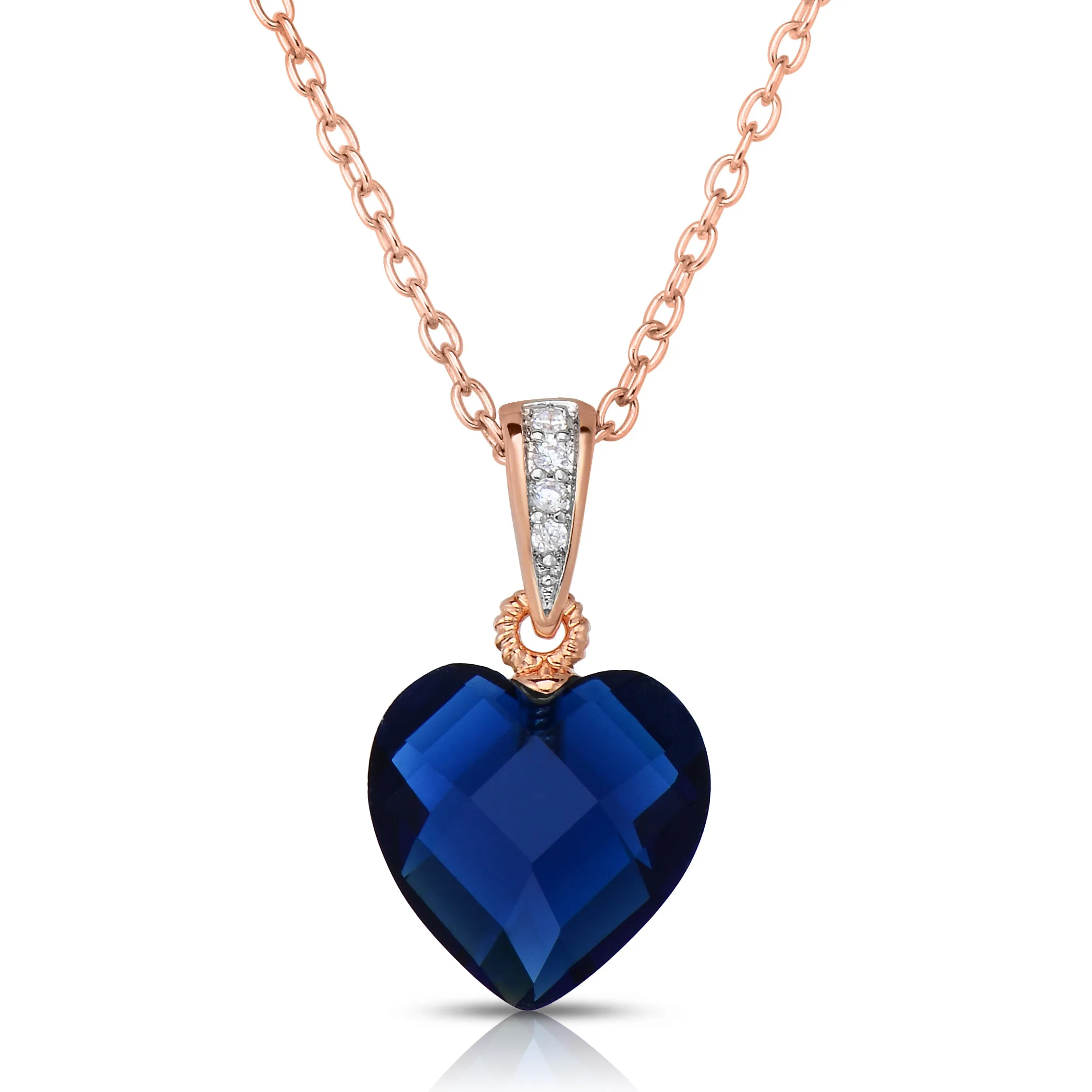 Coeur Sapphire Blue Heart Necklace