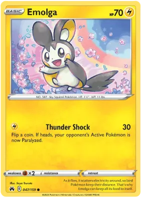 [Collector Troves] Pokemon Sword & Shield Crown Zenith Emolga Card