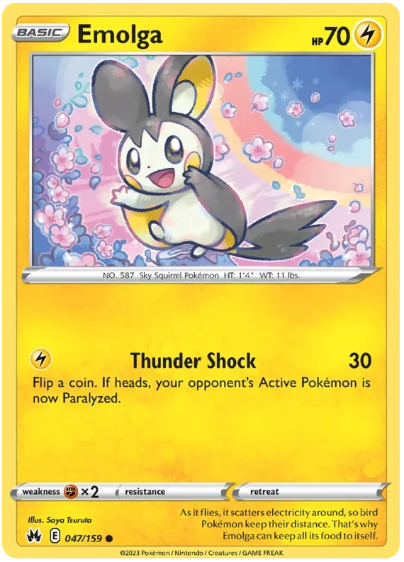 [Collector Troves] Pokemon Sword & Shield Crown Zenith Emolga Card