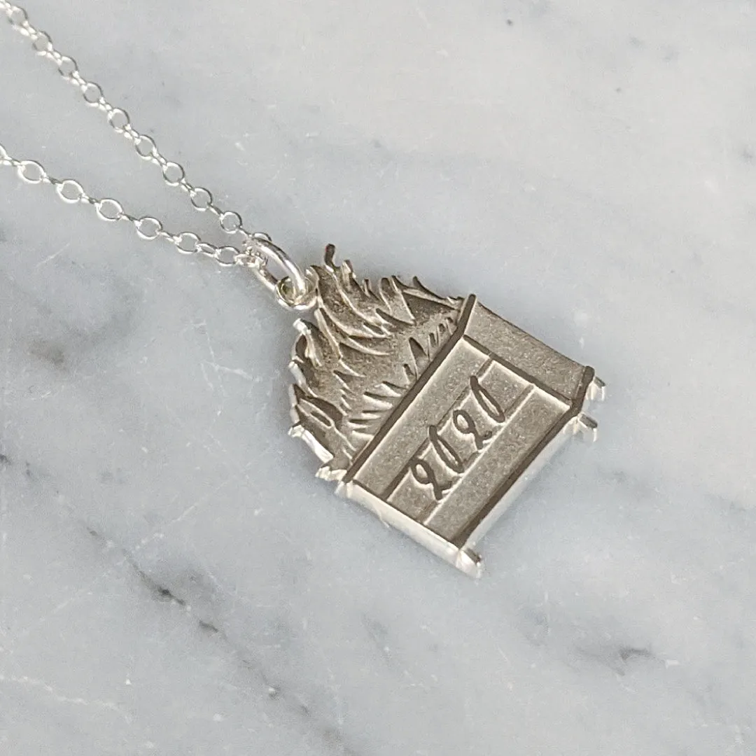 Commemorative 2020 Dumpster Fire Charm Necklace