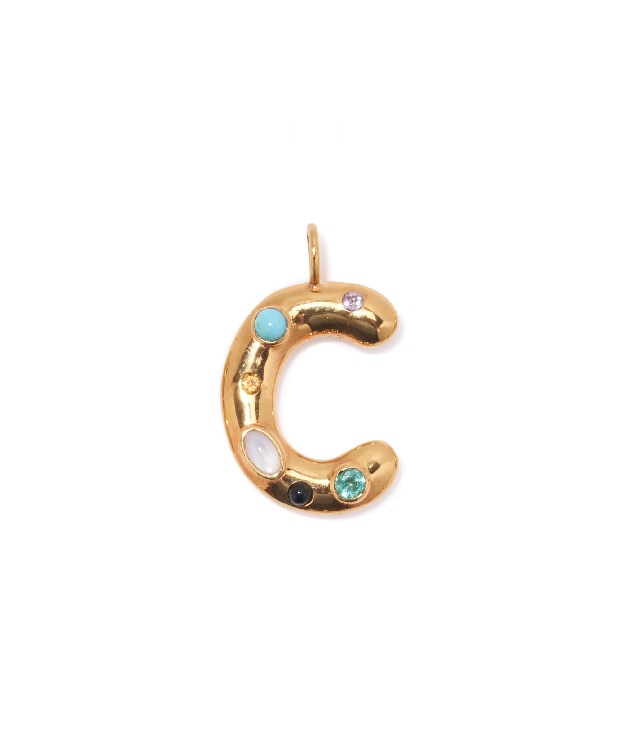 Confetti Letter “C” Charm