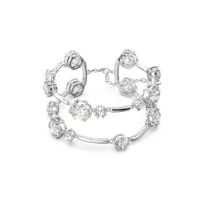 Constella Mixed Round Cuts White Rhodium Plated Bangle 5638697