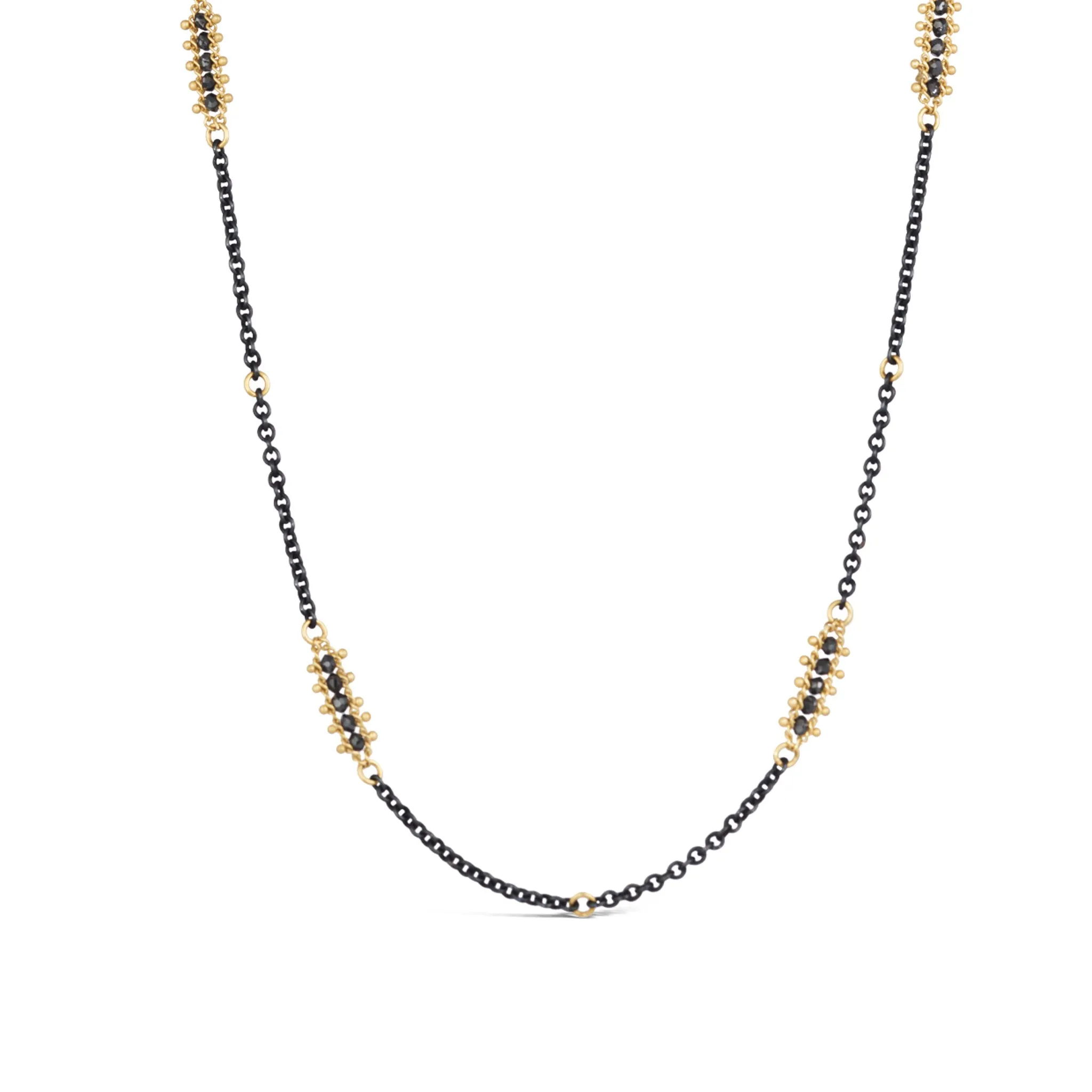 Contrast Satellite Necklace in Black Diamond