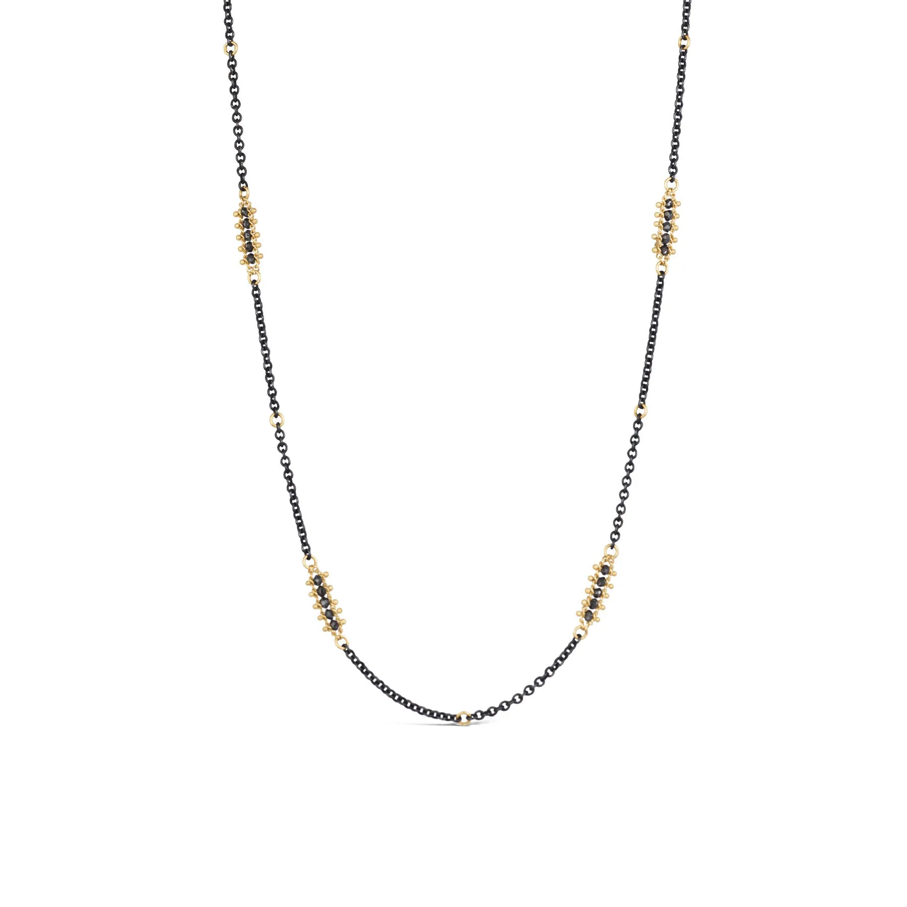 Contrast Satellite Necklace in Black Diamond