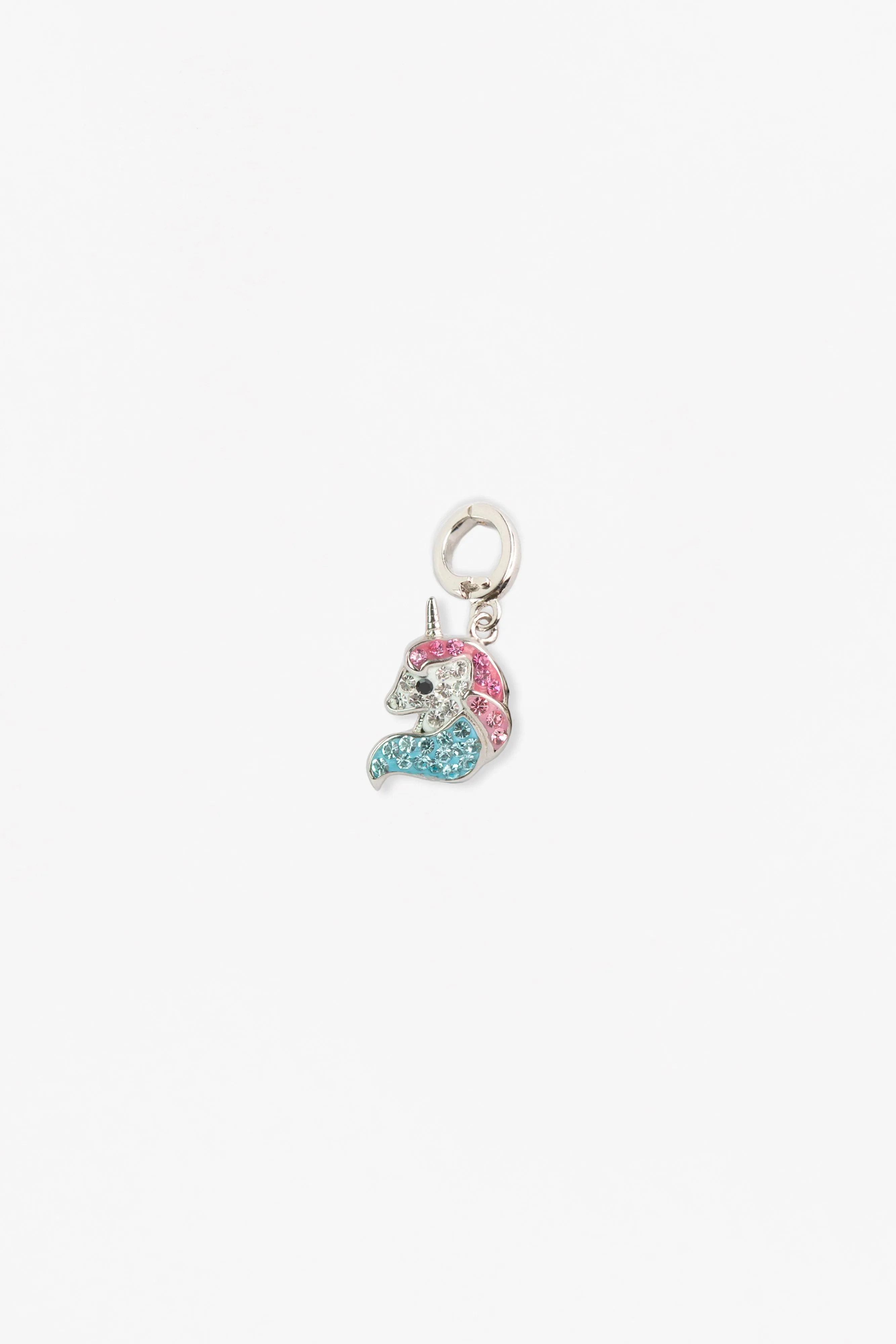 Crystal Unicorn Sterling Silver Charm