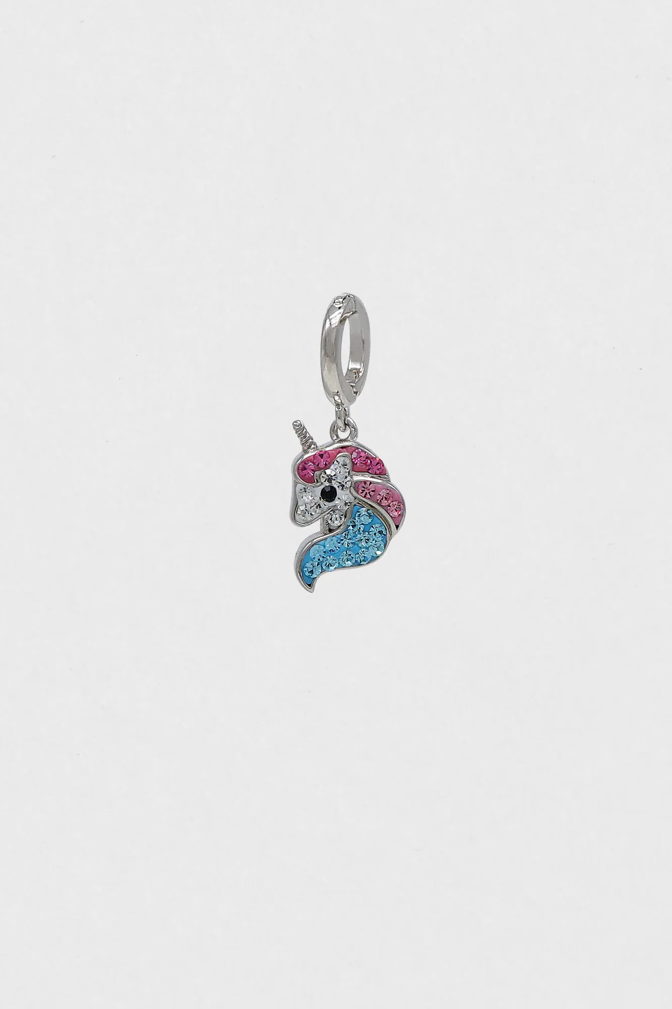 Crystal Unicorn Sterling Silver Charm