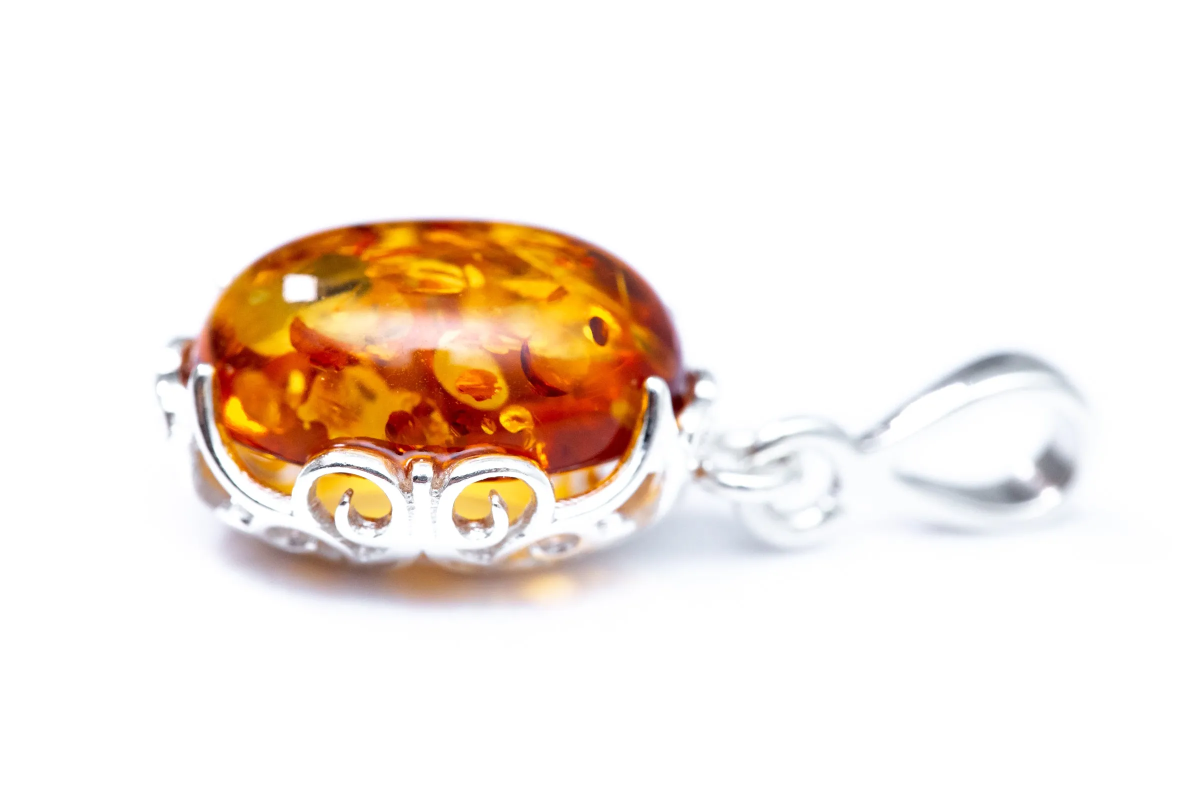 Demi Amber Drop Pendant