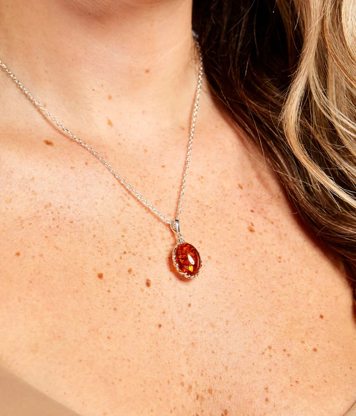 Demi Amber Drop Pendant