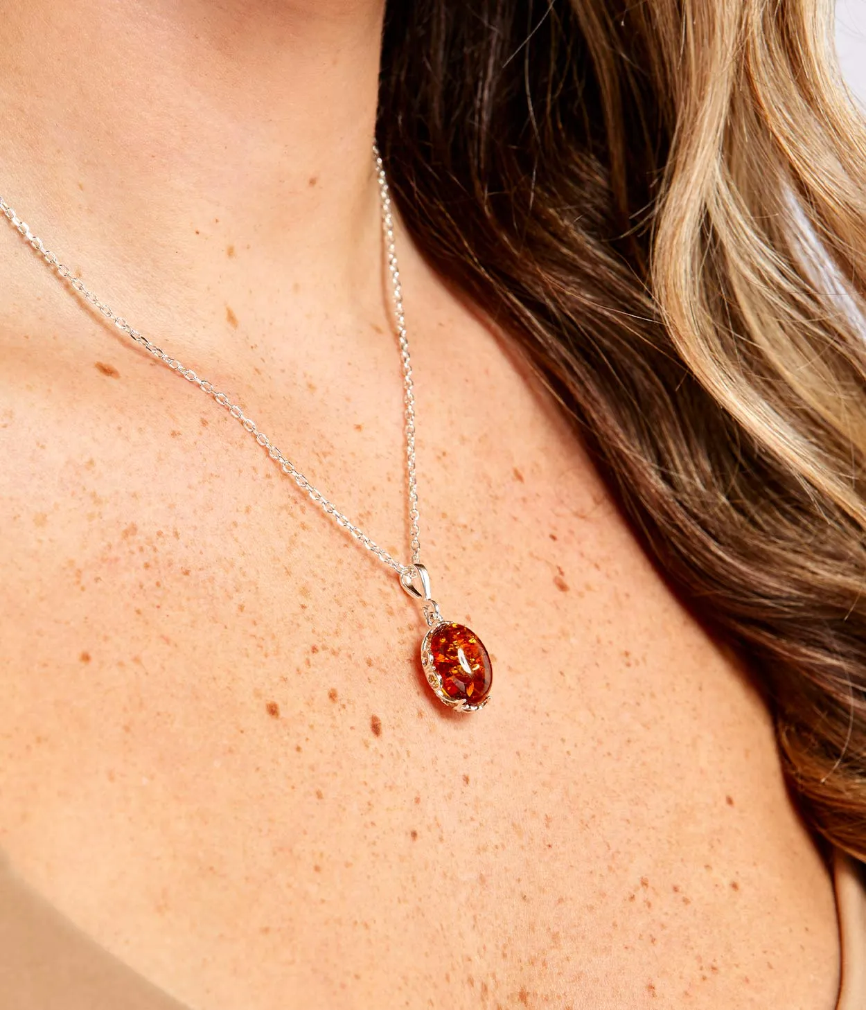 Demi Amber Drop Pendant