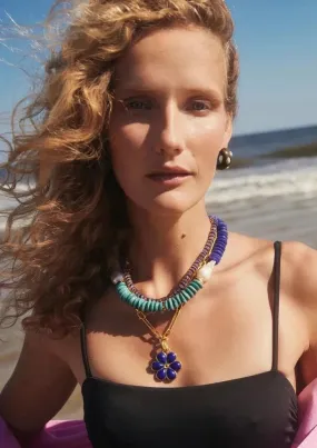 Desert Daisy Necklace, Lapis