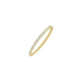 Diamond Eternity Bangle : 14K Yellow Gold 2.00 CT Diamonds