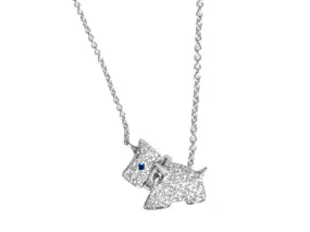 Diamond  Pave Dog Shape Pendant