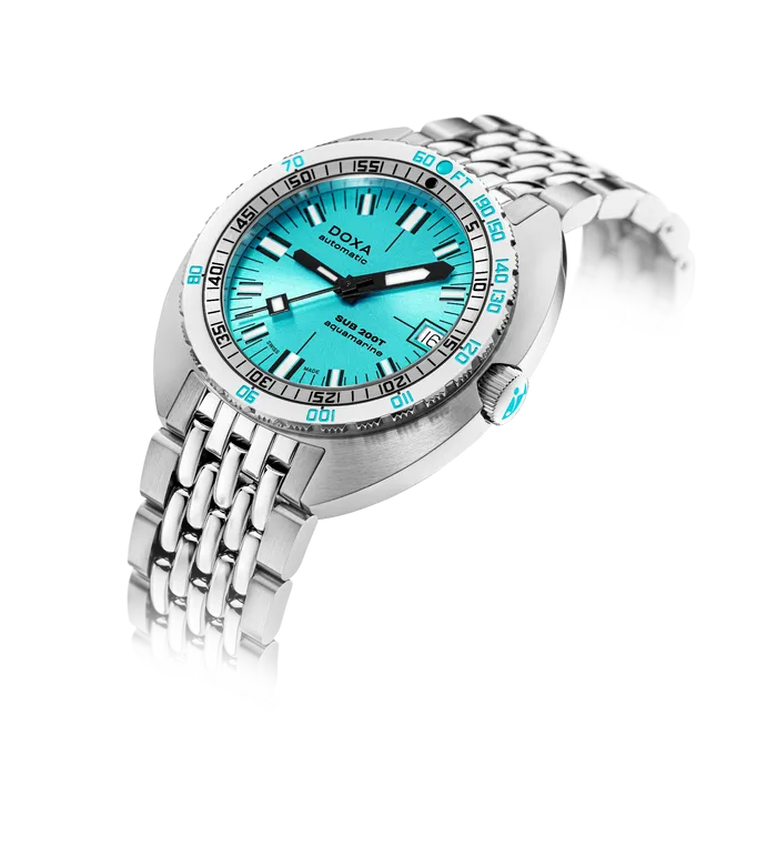 DOXA Sub 200T Aquamarine Sunray Stainless Steel - 804.10.241.10