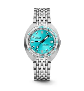 DOXA Sub 200T Aquamarine Sunray Stainless Steel - 804.10.241.10