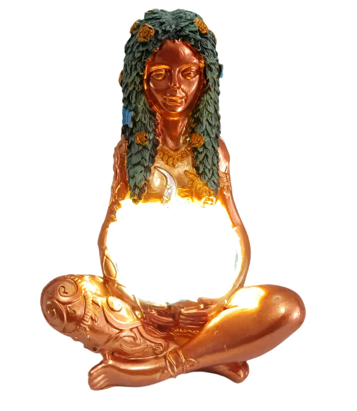 Earth Mother Citrine Crystal Lamp