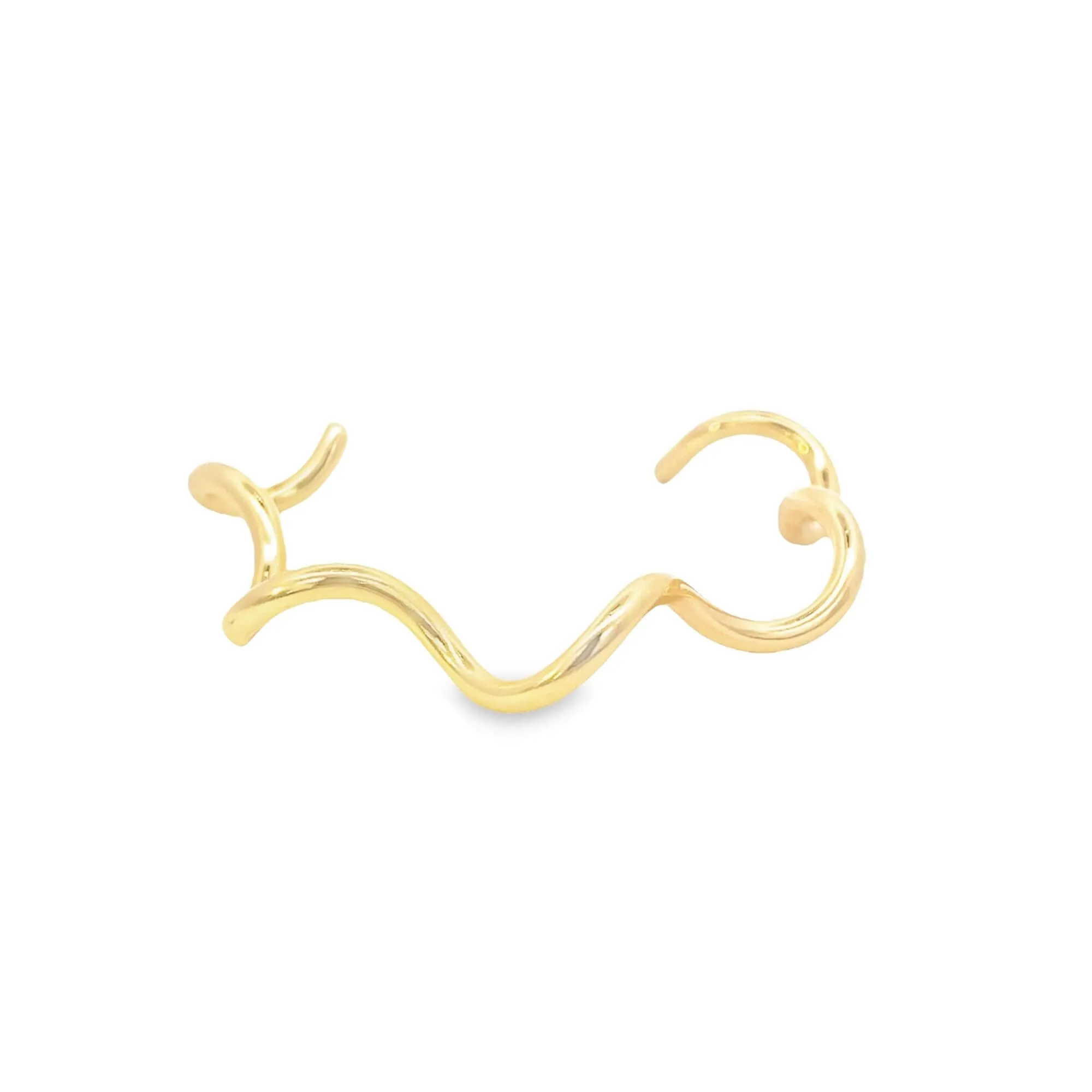 Eccentric Plain Wavy Bangle (B126)