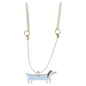 Enamel Sausage Dog Necklace