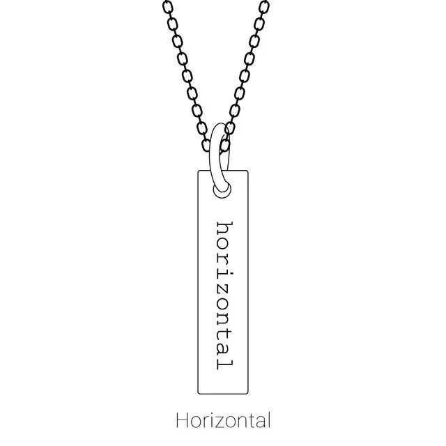 Engravable Four-Sided Vertical Bar Necklace