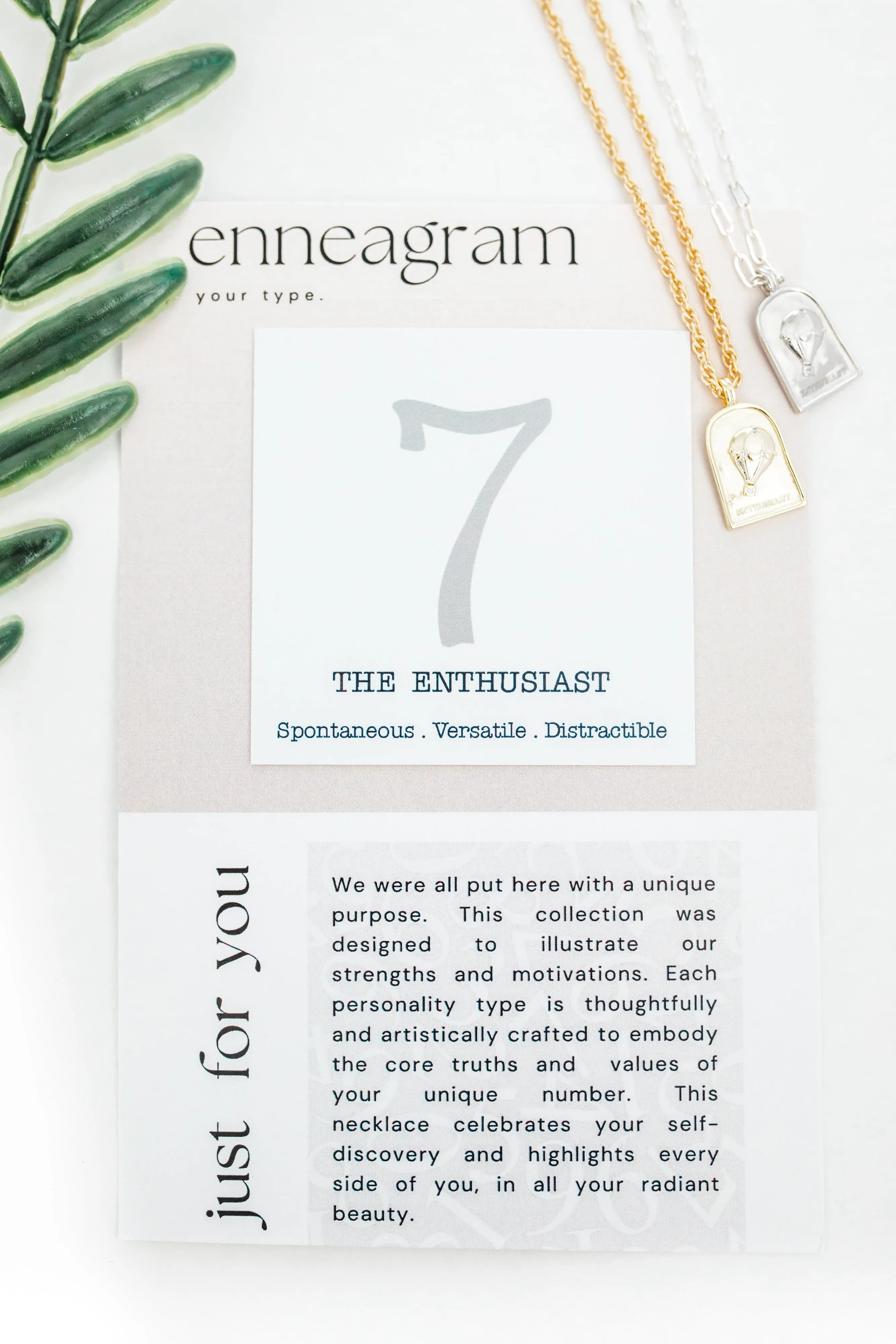 Enneagram Type Seven Necklace { Silver   Gold }