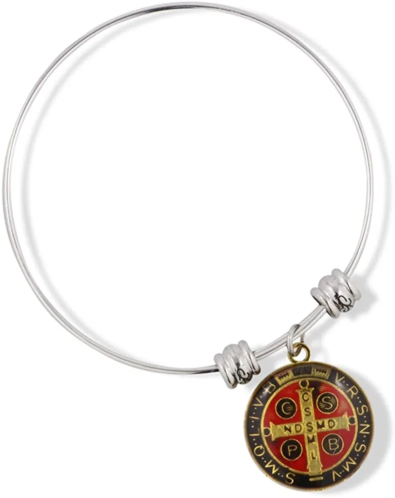 EPJ Saint Benedict Coloured Fancy Charm Bangle