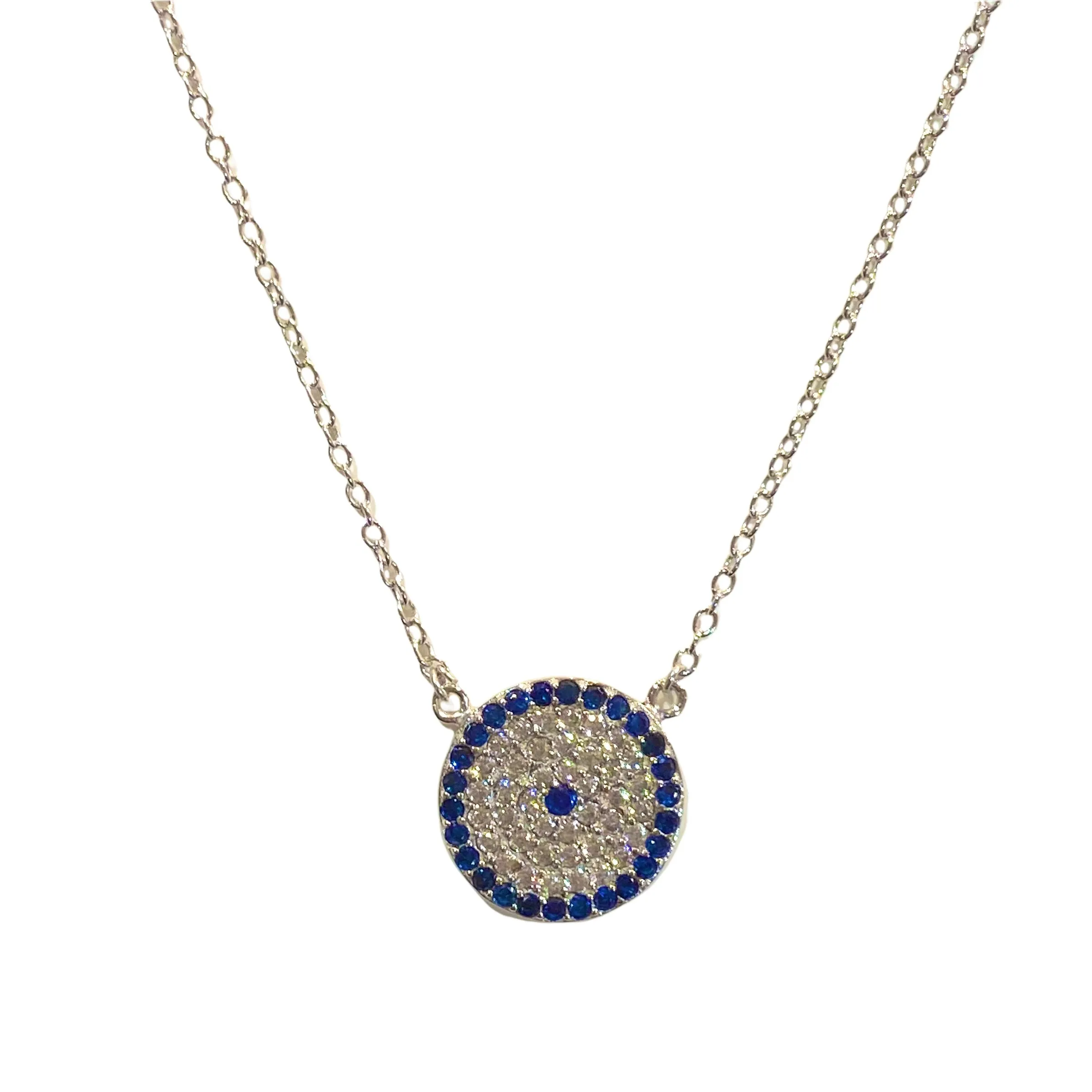 Evil Eye Large Disc Necklace