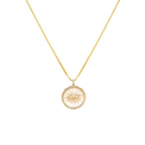 Evil Eye Sunburst Necklace | Quartz