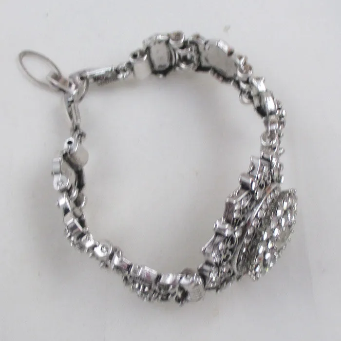 Exquisite Woman's Fashion Clear Crystal & Rhinestone Bracelet