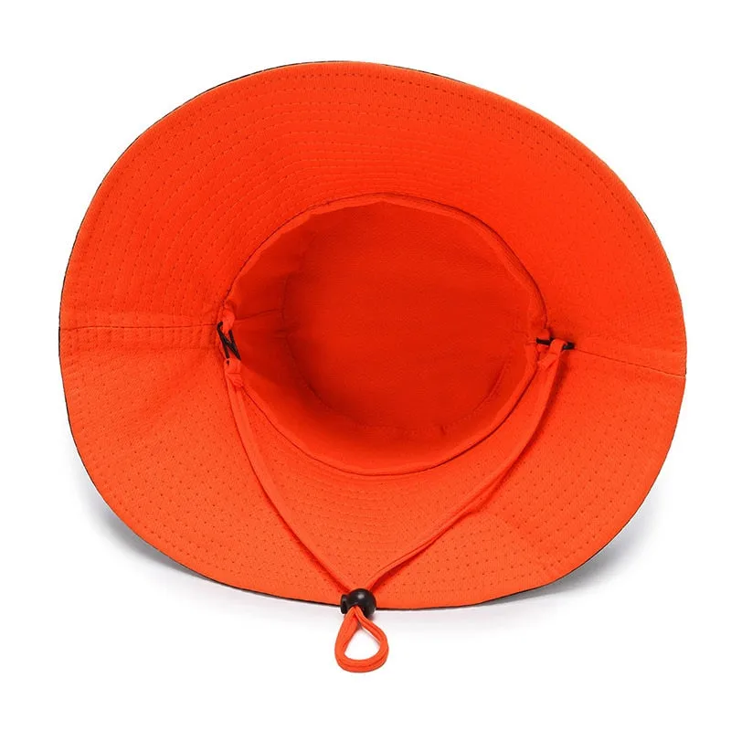 Fashion Solid Double Sided Women's Bucket Hat Summer Fishing Cap Men's Panama Hat With Wind Rope Outdoor Hat For Women