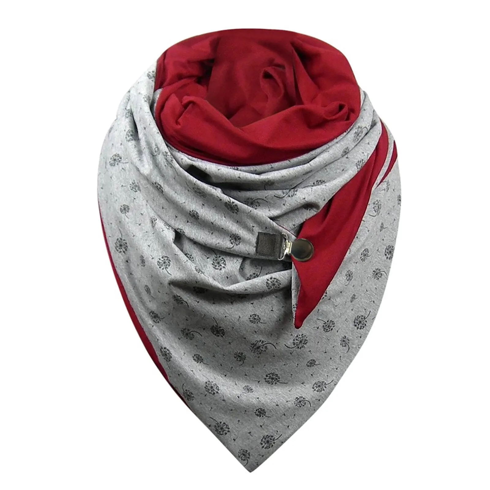 Fashion Women Cute Cat Print Scarf Hijabs Female Lady Retro Button Female Multi-Purpose Shawl Scarf 80cm-100cm Winter Echarpe