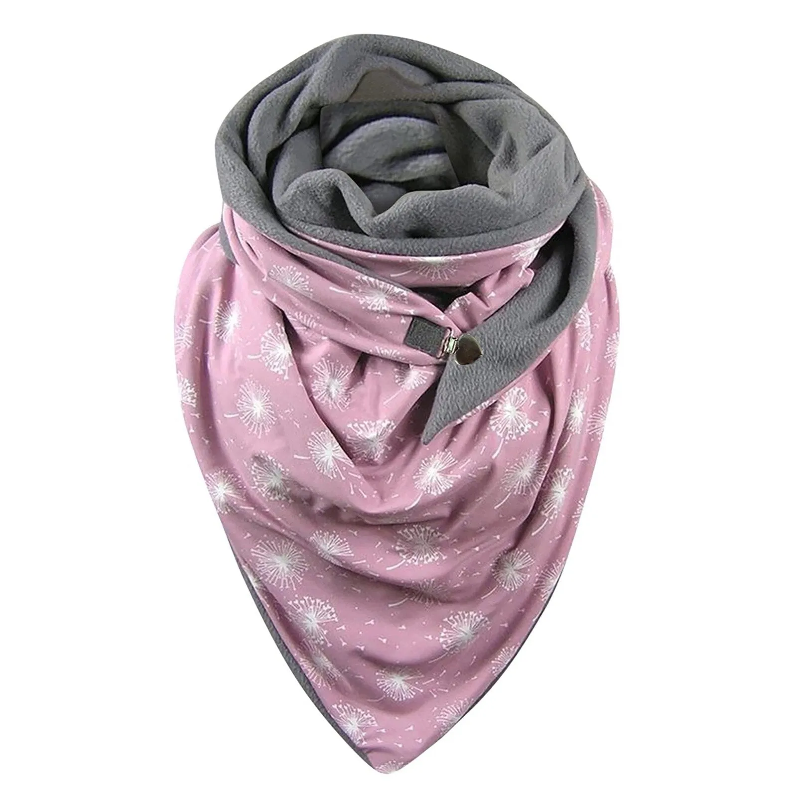 Fashion Women Cute Cat Print Scarf Hijabs Female Lady Retro Button Female Multi-Purpose Shawl Scarf 80cm-100cm Winter Echarpe