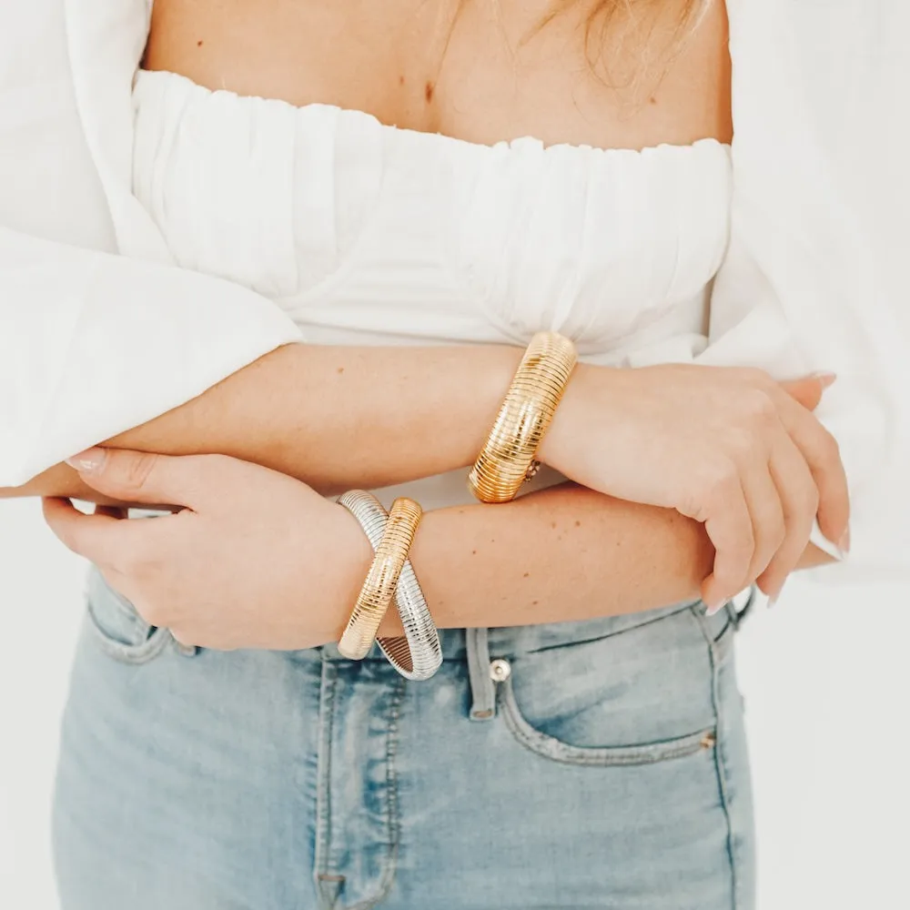 Fierce Finley Gold Bangle Bracelet - WATERPROOF