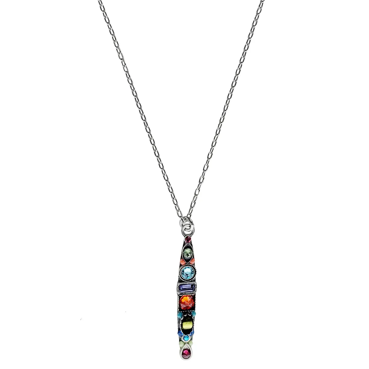 Firefly Designs Long Slender Colorful Necklace